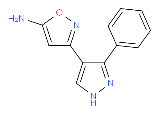 3-(3-phenyl-1H-pyrazol-4-yl)-1,2-oxazol-5-amine