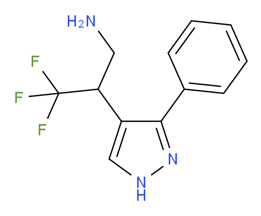 3,3,3-trifluoro-2-(3-phenyl-1H-pyrazol-4-yl)propan-1-amine