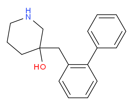3-[(2-phenylphenyl)methyl]piperidin-3-ol