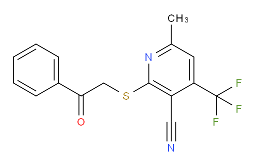 6-methyl-2-[(2-oxo-2-phenylethyl)sulfanyl]-4-(trifluoromethyl)pyridine-3-carbonitrile