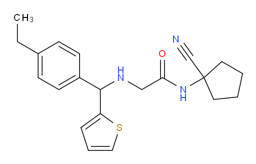 N-(1-cyanocyclopentyl)-2-{[(4-ethylphenyl)(thiophen-2-yl)methyl]amino}acetamide