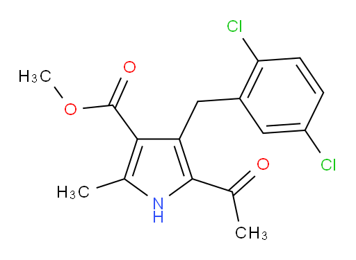 methyl 5-acetyl-4-[(2,5-dichlorophenyl)methyl]-2-methyl-1H-pyrrole-3-carboxylate