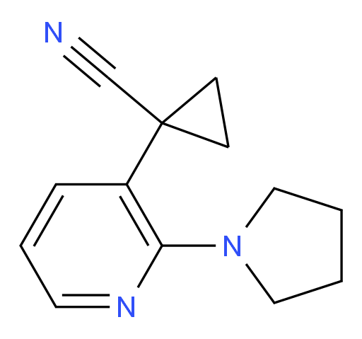 1-[2-(pyrrolidin-1-yl)pyridin-3-yl]cyclopropane-1-carbonitrile