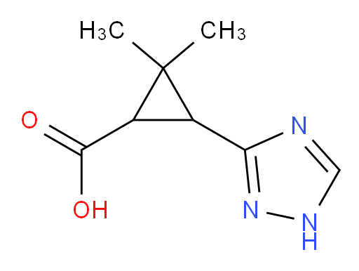 2,2-dimethyl-3-(1H-1,2,4-triazol-3-yl)cyclopropane-1-carboxylic acid