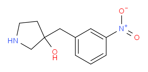 3-[(3-nitrophenyl)methyl]pyrrolidin-3-ol