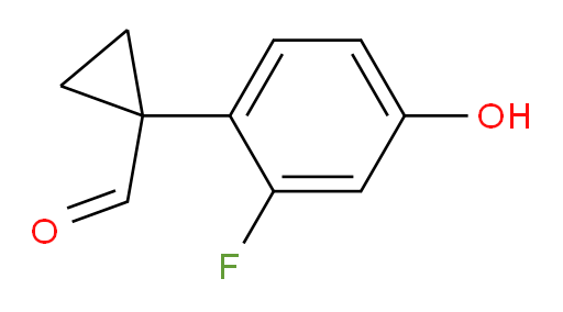 1-(2-fluoro-4-hydroxyphenyl)cyclopropane-1-carbaldehyde