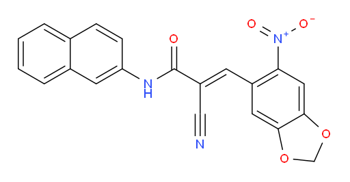 2-cyano-N-(naphthalen-2-yl)-3-(6-nitro-1,3-dioxaindan-5-yl)prop-2-enamide