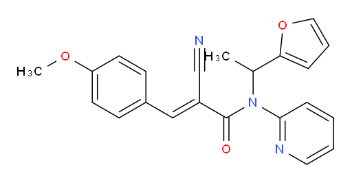2-cyano-N-[1-(furan-2-yl)ethyl]-3-(4-methoxyphenyl)-N-(pyridin-2-yl)prop-2-enamide