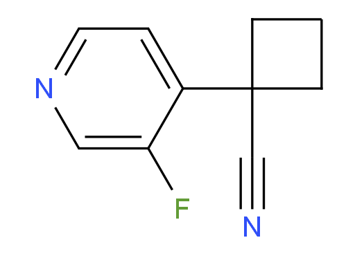 1-(3-fluoropyridin-4-yl)cyclobutane-1-carbonitrile