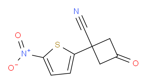 1-(5-nitrothiophen-2-yl)-3-oxocyclobutane-1-carbonitrile