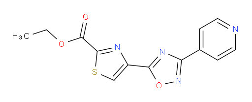 ethyl 4-[3-(pyridin-4-yl)-1,2,4-oxadiazol-5-yl]-1,3-thiazole-2-carboxylate