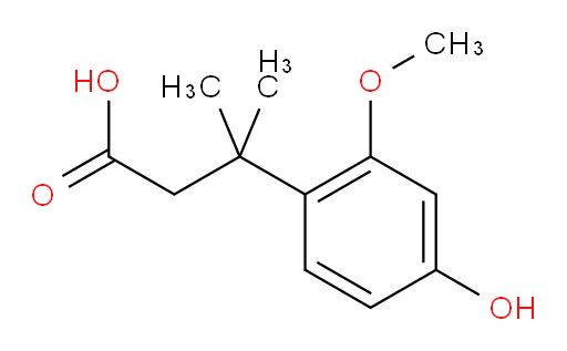 3-(4-hydroxy-2-methoxyphenyl)-3-methylbutanoic acid