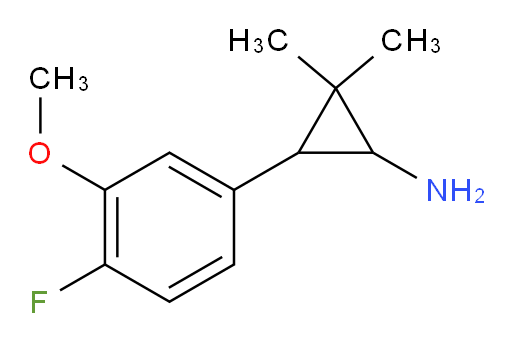 3-(4-fluoro-3-methoxyphenyl)-2,2-dimethylcyclopropan-1-amine
