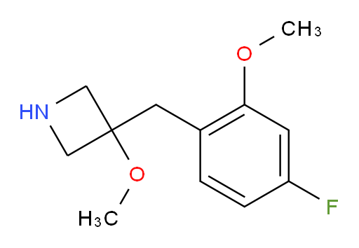 3-[(4-fluoro-2-methoxyphenyl)methyl]-3-methoxyazetidine