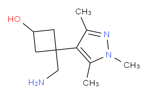 3-(aminomethyl)-3-(trimethyl-1H-pyrazol-4-yl)cyclobutan-1-ol