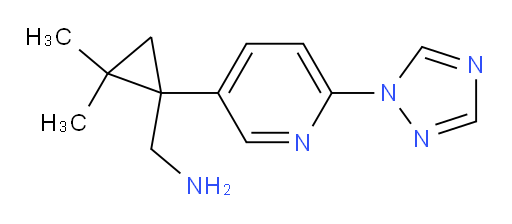 {2,2-dimethyl-1-[6-(1H-1,2,4-triazol-1-yl)pyridin-3-yl]cyclopropyl}methanamine