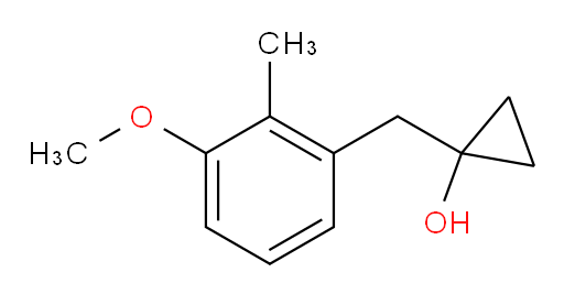 1-[(3-methoxy-2-methylphenyl)methyl]cyclopropan-1-ol
