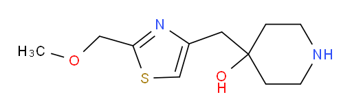 4-{[2-(methoxymethyl)-1,3-thiazol-4-yl]methyl}piperidin-4-ol