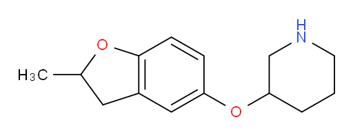 3-[(2-methyl-2,3-dihydro-1-benzofuran-5-yl)oxy]piperidine