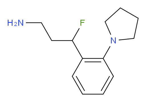 3-fluoro-3-[2-(pyrrolidin-1-yl)phenyl]propan-1-amine