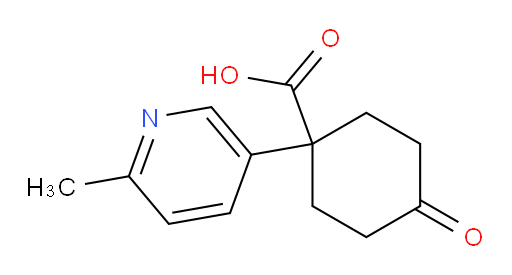 1-(6-methylpyridin-3-yl)-4-oxocyclohexane-1-carboxylic acid