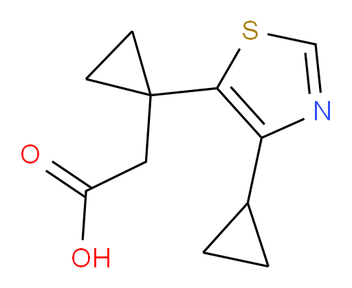 2-[1-(4-cyclopropyl-1,3-thiazol-5-yl)cyclopropyl]acetic acid