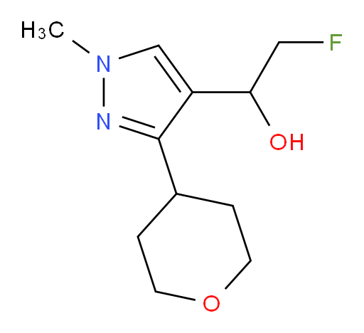 2-fluoro-1-[1-methyl-3-(oxan-4-yl)-1H-pyrazol-4-yl]ethan-1-ol
