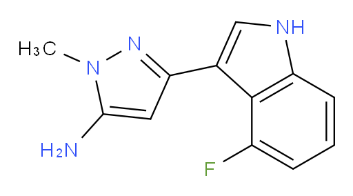 3-(4-fluoro-1H-indol-3-yl)-1-methyl-1H-pyrazol-5-amine