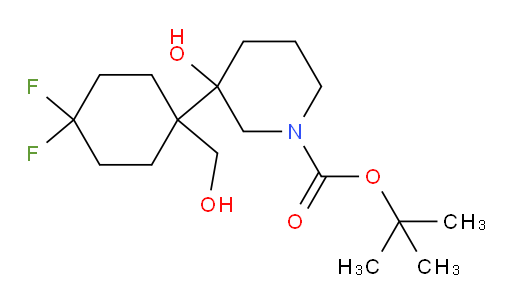 tert-butyl 3-[4,4-difluoro-1-(hydroxymethyl)cyclohexyl]-3-hydroxypiperidine-1-carboxylate