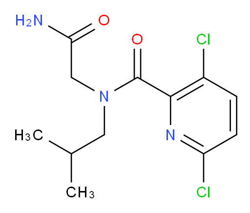 2-[1-(3,6-dichloropyridin-2-yl)-N-(2-methylpropyl)formamido]acetamide