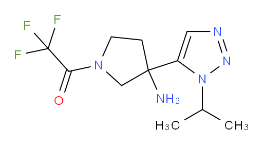 1-{3-amino-3-[1-(propan-2-yl)-1H-1,2,3-triazol-5-yl]pyrrolidin-1-yl}-2,2,2-trifluoroethan-1-one