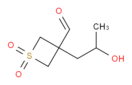 3-(2-hydroxypropyl)-1,1-dioxo-1lambda6-thietane-3-carbaldehyde