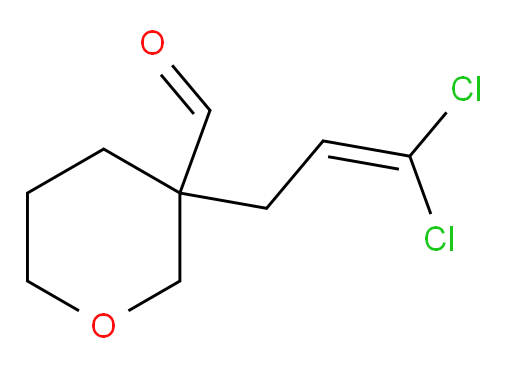 3-(3,3-dichloroprop-2-en-1-yl)oxane-3-carbaldehyde