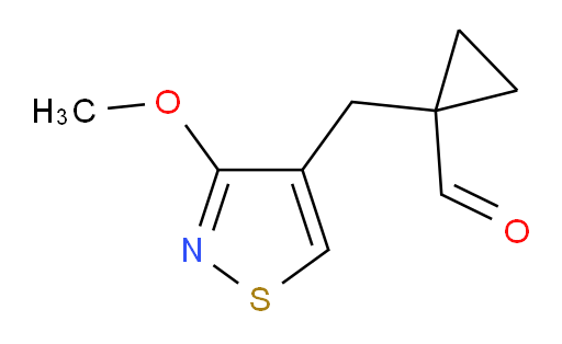 1-[(3-methoxy-1,2-thiazol-4-yl)methyl]cyclopropane-1-carbaldehyde