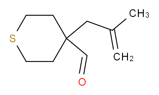 4-(2-methylprop-2-en-1-yl)thiane-4-carbaldehyde