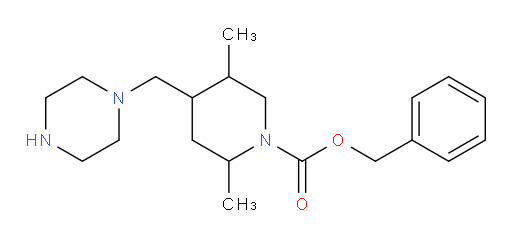 benzyl 2,5-dimethyl-4-(piperazin-1-ylmethyl)piperidine-1-carboxylate