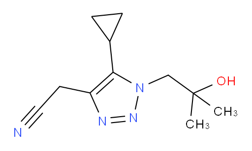2-[5-cyclopropyl-1-(2-hydroxy-2-methylpropyl)-1H-1,2,3-triazol-4-yl]acetonitrile