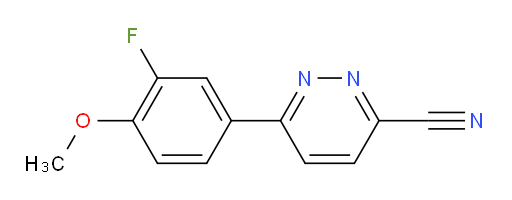 6-(3-fluoro-4-methoxyphenyl)pyridazine-3-carbonitrile