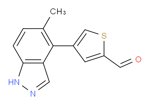 4-(5-methyl-1H-indazol-4-yl)thiophene-2-carbaldehyde