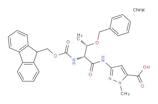 3-[(2R,3S)-3-(benzyloxy)-2-({[(9H-fluoren-9-yl)methoxy]carbonyl}amino)butanamido]-1-methyl-1H-pyrazole-5-carboxylic acid