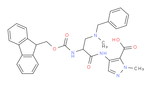 4-{3-[benzyl(methyl)amino]-2-({[(9H-fluoren-9-yl)methoxy]carbonyl}amino)propanamido}-1-methyl-1H-pyrazole-5-carboxylic acid