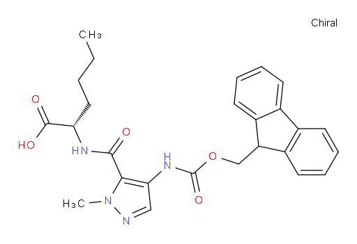 (2S)-2-{[4-({[(9H-fluoren-9-yl)methoxy]carbonyl}amino)-1-methyl-1H-pyrazol-5-yl]formamido}hexanoic acid