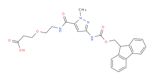 3-(2-{[3-({[(9H-fluoren-9-yl)methoxy]carbonyl}amino)-1-methyl-1H-pyrazol-5-yl]formamido}ethoxy)propanoic acid