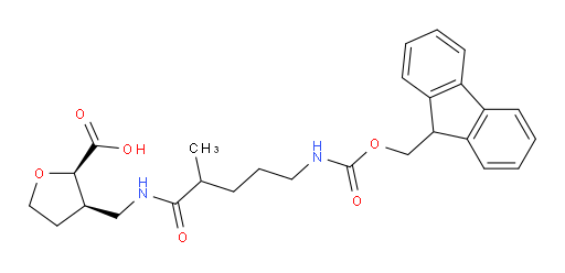 rac-(2R,3R)-3-{[5-({[(9H-fluoren-9-yl)methoxy]carbonyl}amino)-2-methylpentanamido]methyl}oxolane-2-carboxylic acid