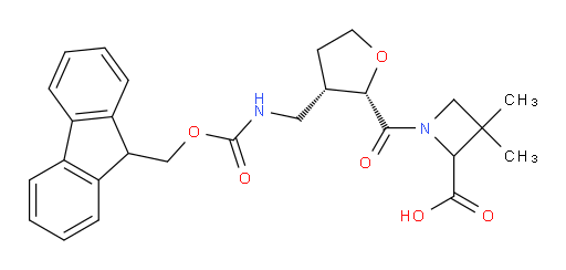 rac-1-[(2R,3R)-3-[({[(9H-fluoren-9-yl)methoxy]carbonyl}amino)methyl]oxolane-2-carbonyl]-3,3-dimethylazetidine-2-carboxylic acid