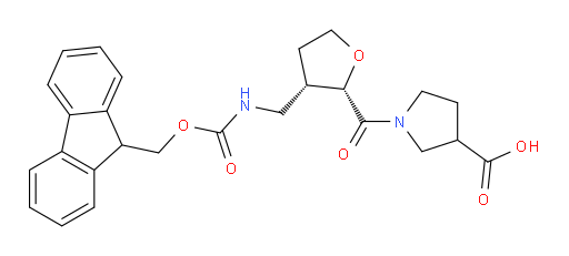 rac-1-[(2R,3R)-3-[({[(9H-fluoren-9-yl)methoxy]carbonyl}amino)methyl]oxolane-2-carbonyl]pyrrolidine-3-carboxylic acid