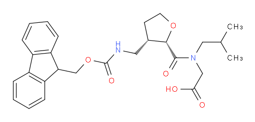 rac-2-{1-[(2R,3R)-3-[({[(9H-fluoren-9-yl)methoxy]carbonyl}amino)methyl]oxolan-2-yl]-N-(2-methylpropyl)formamido}acetic acid