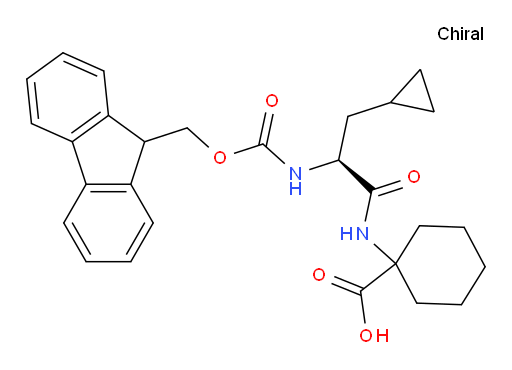1-[(2S)-3-cyclopropyl-2-({[(9H-fluoren-9-yl)methoxy]carbonyl}amino)propanamido]cyclohexane-1-carboxylic acid