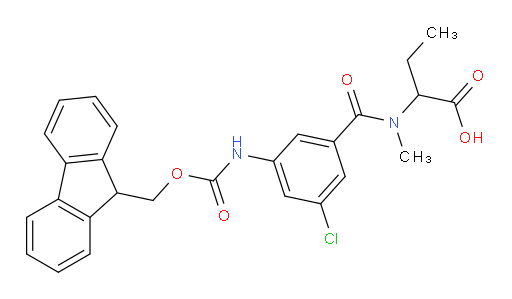 2-{1-[3-chloro-5-({[(9H-fluoren-9-yl)methoxy]carbonyl}amino)phenyl]-N-methylformamido}butanoic acid