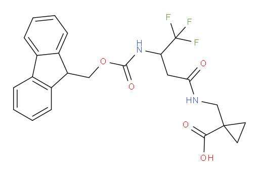 1-{[3-({[(9H-fluoren-9-yl)methoxy]carbonyl}amino)-4,4,4-trifluorobutanamido]methyl}cyclopropane-1-carboxylic acid